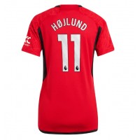Fotballdrakt Dame Manchester United Rasmus Hojlund #11 Hjemmedrakt 2023-24 Kortermet